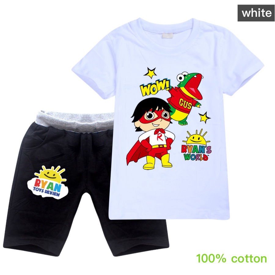 Bộ Đồ 2 Món Áo Thun Cotton Tay Ngắn Phối Quần Short In Họa Tiết Review Cho Bé Từ 4-15 Tuổi