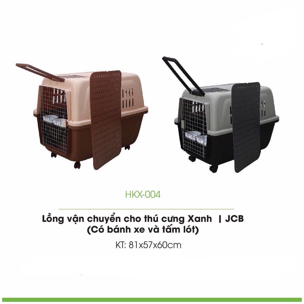 Lồng hàng không vận chuyển chó mèo nhiều size có kèm tấm lót nhựa