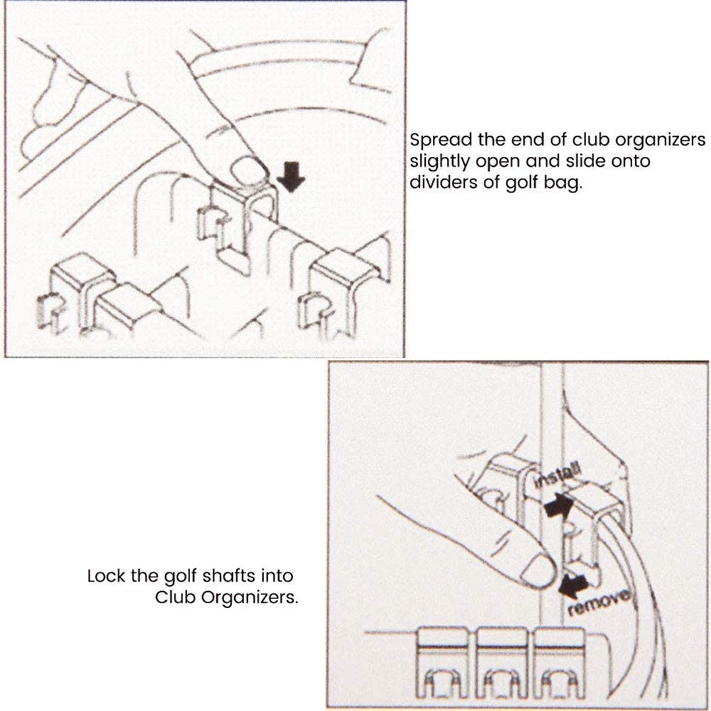 [double]Golf Putter Clip Golf Bag Clip on Putter Clamp Holder Golf Putter Clip Organizer Ball Marker for Golf