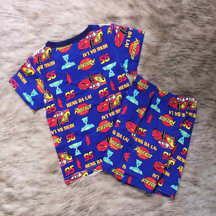 Đồ bộ bé trai hình Mc Queen- Mcqueen từ 9-36kg - Thun cotton 4 chiều - Tomchuakids