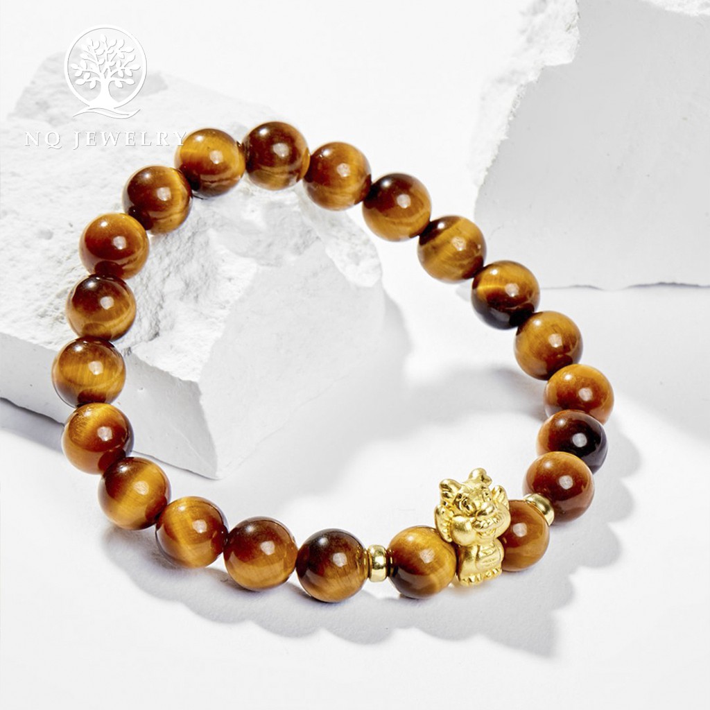 Vòng tay vàng nâu charm 12 con giáp - NQ Jewelry