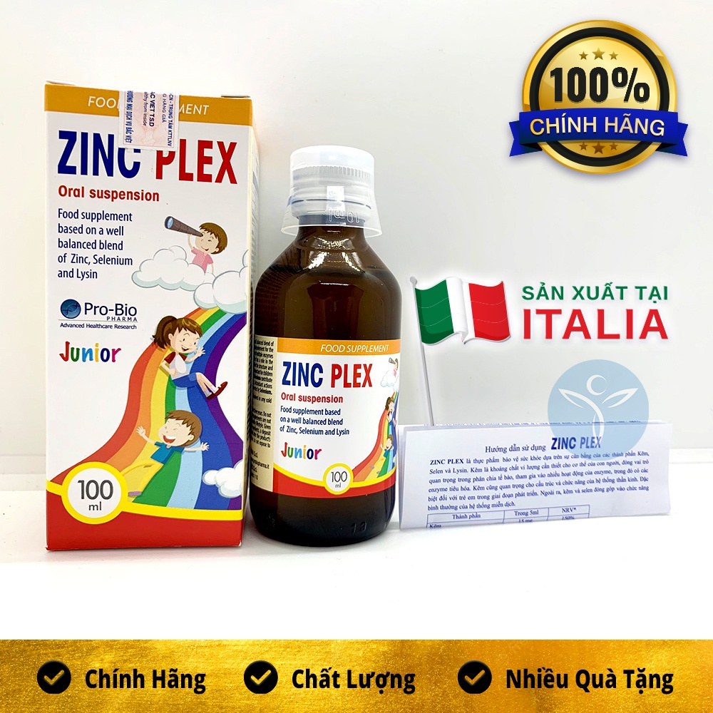 Siro Uống Zinc Plex Pro-Bio pharma Cung Cấp Vitamin Kẽm Kích Thích Cho Bé Ăn Ngon 100ml