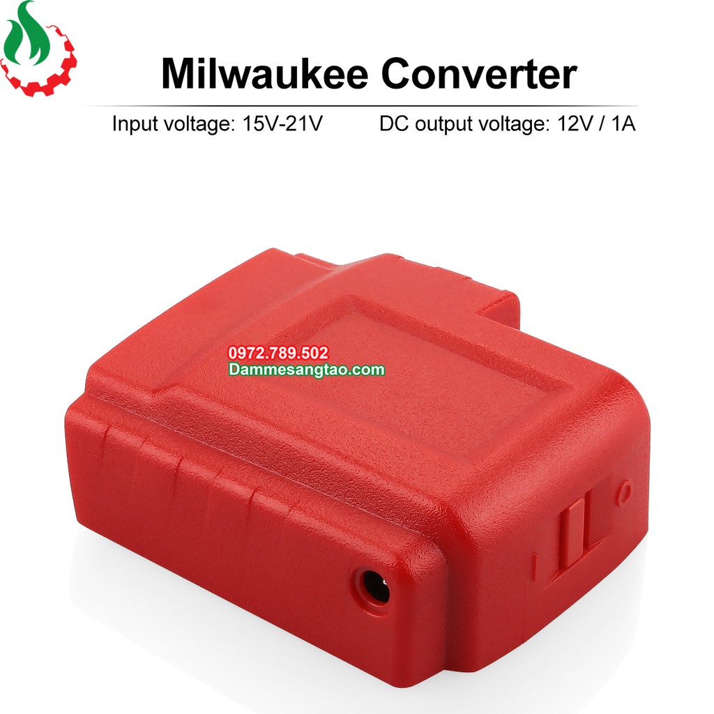 Đế chuyển pin Milwaukee 15V/18V sang Usb 5V sạc điện thoại