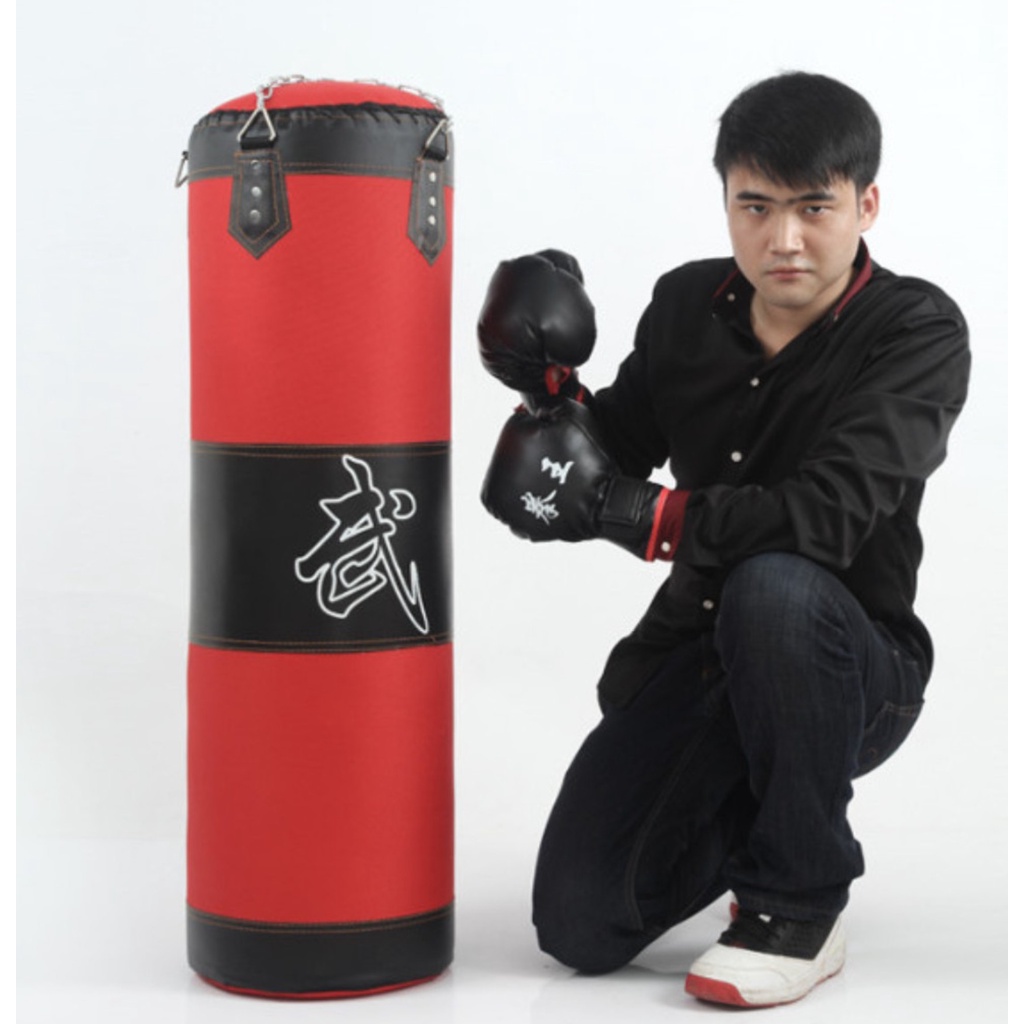 Bao đấm boxing 3 lớp 100cm chưa nhồi ⚡FREESHIP⚡ Vỏ bao cát đấm bốc 1m tập võ siêu bền giá rẻ