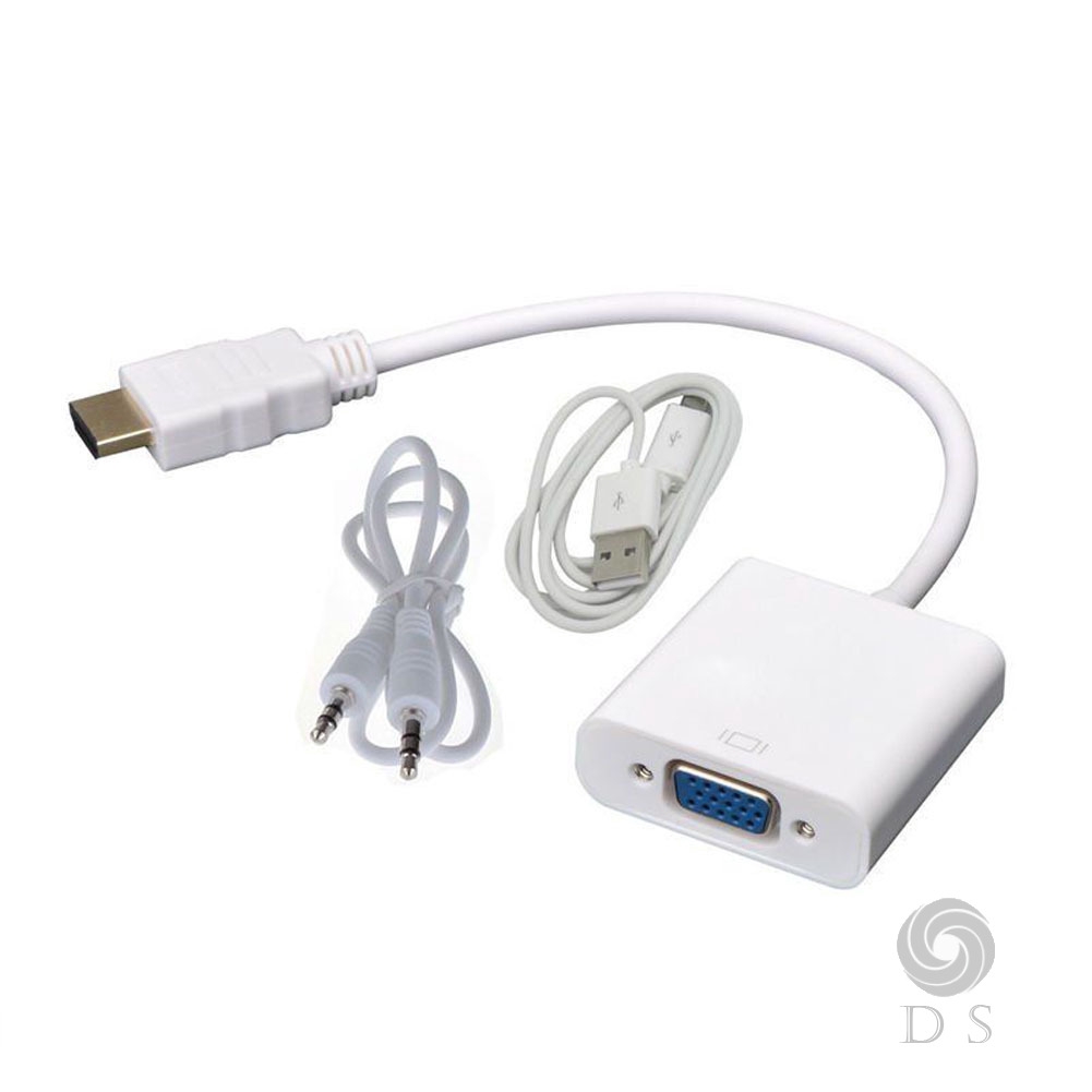 Bộ Chuyển Đổi 1080P Hdmi Sang Vga Kèm Dây Cáp Âm Thanh Cho Hdtv Pc | BigBuy360 - bigbuy360.vn