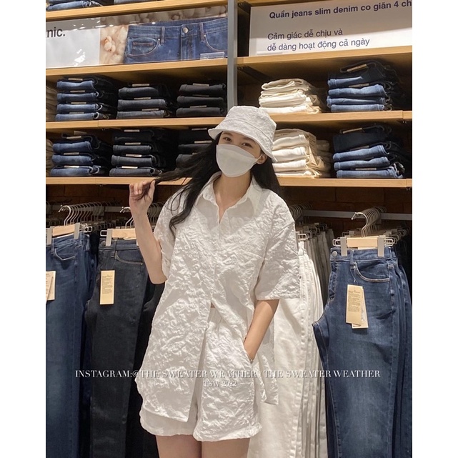 Set 3 món sơ mi hoa gấm kèm mũ
