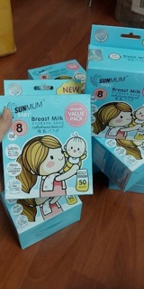 Túi trữ sữa Sunmum 250ml (Hộp 50 túi nguyên tem)