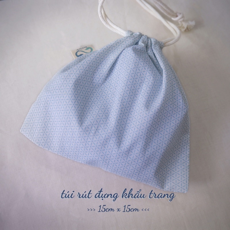 Túi vải rút mini vải linen