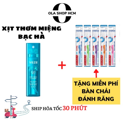 Xịt thơm miệng được chiết xuất từ các thảo dược thiên nhiên, không có đường VEZE