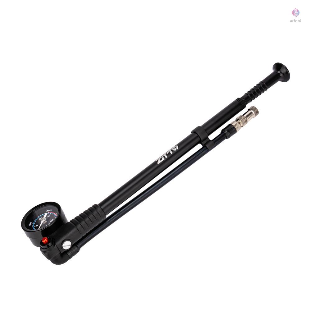 Máy Bơm Bánh Xe Đạp Áp Suất Cao 300PSI Có Đồng Hồ Đo Van Presta Và Phuộc Trước Và Phía Sau Cho Xe Đạp MTB