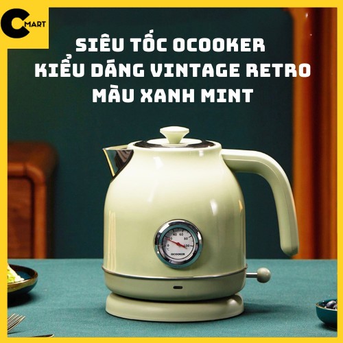 Ấm bình đun nước điện siêu tốc Xiaomi Retro oCooker có đo nhiệt độ