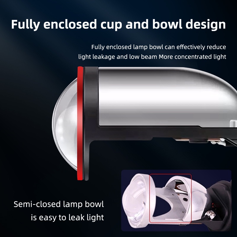 Bóng Đèn LED H4 Công Suất Cao Và Thấp Kèm Ống Kính Chuyên Dụng Cho Xe Hơi / Xe Máy