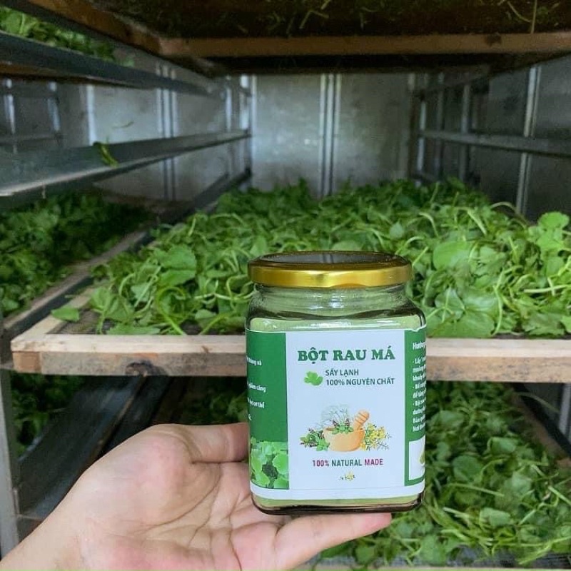 Bột Rau Má Sấy Lạnh Nguyên Chất (400Gr cả lọ) đẹp da, mát gan