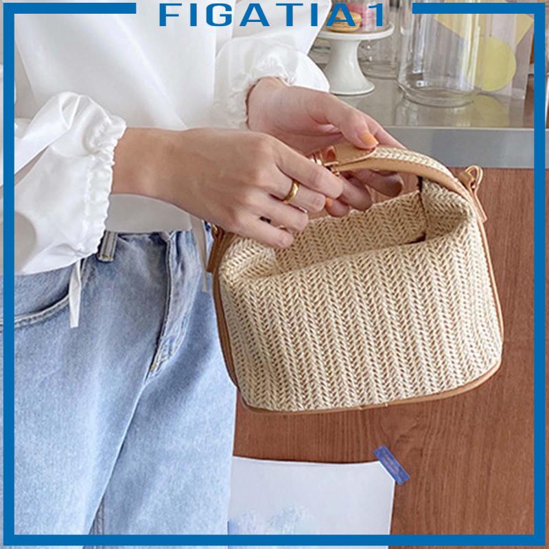 [Fiatia1] Túi Xách Tote Dệt Điều Chỉnh Được Thời Trang Mùa Hè Phong Cách Boho Đi Biển Dành Cho Nữ