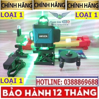 Máy cân bằng laser AKUZA 12 tia xanh siêu sáng - Máy bắn cốt, Máy cân mực, Máy đánh thăng bằng tia laser thế hệ mới
