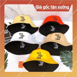 Nón bucket 2 mặt 2 lớp thêu YesYouCan