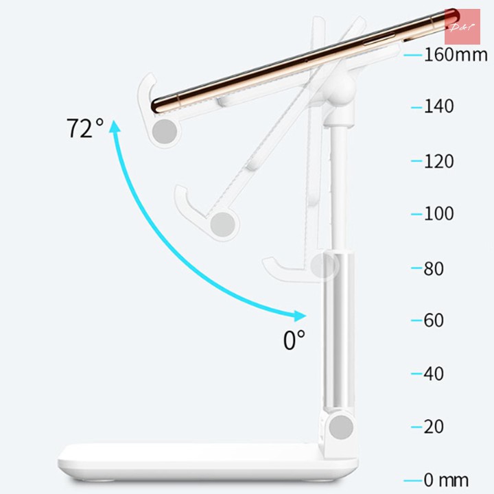 Giá đỡ điện thoại, máy tính bảng. Khung Gấp Gọn Chắc Chắn Khi Để Điện Thoại, Góc Xoay Linh Hoạt - Giải phóng đôi tay