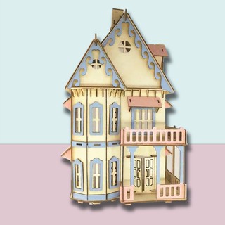 Đồ chơi lắp ráp 3D gỗ hãng Birkeetoys mô hình Biệt thự Gothic- 153 mảnh ghép