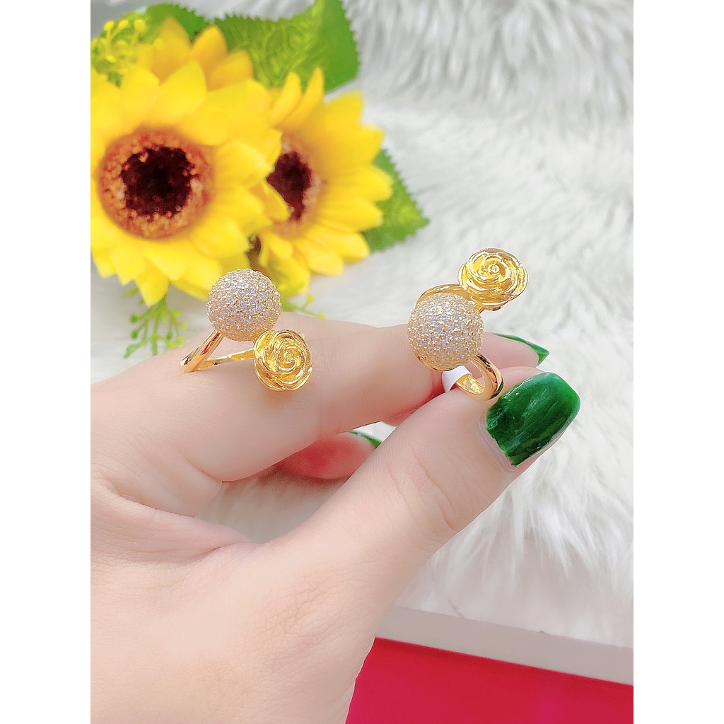 Nhẫn nữ đính xoàn N661VCK-108 mạ vàng cao cấp (giá tốt nhất)