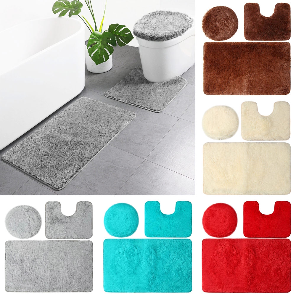 Bộ 3 Thảm Chùi Chân Nhiều Màu Chống Trượt Chất Lượng Cao