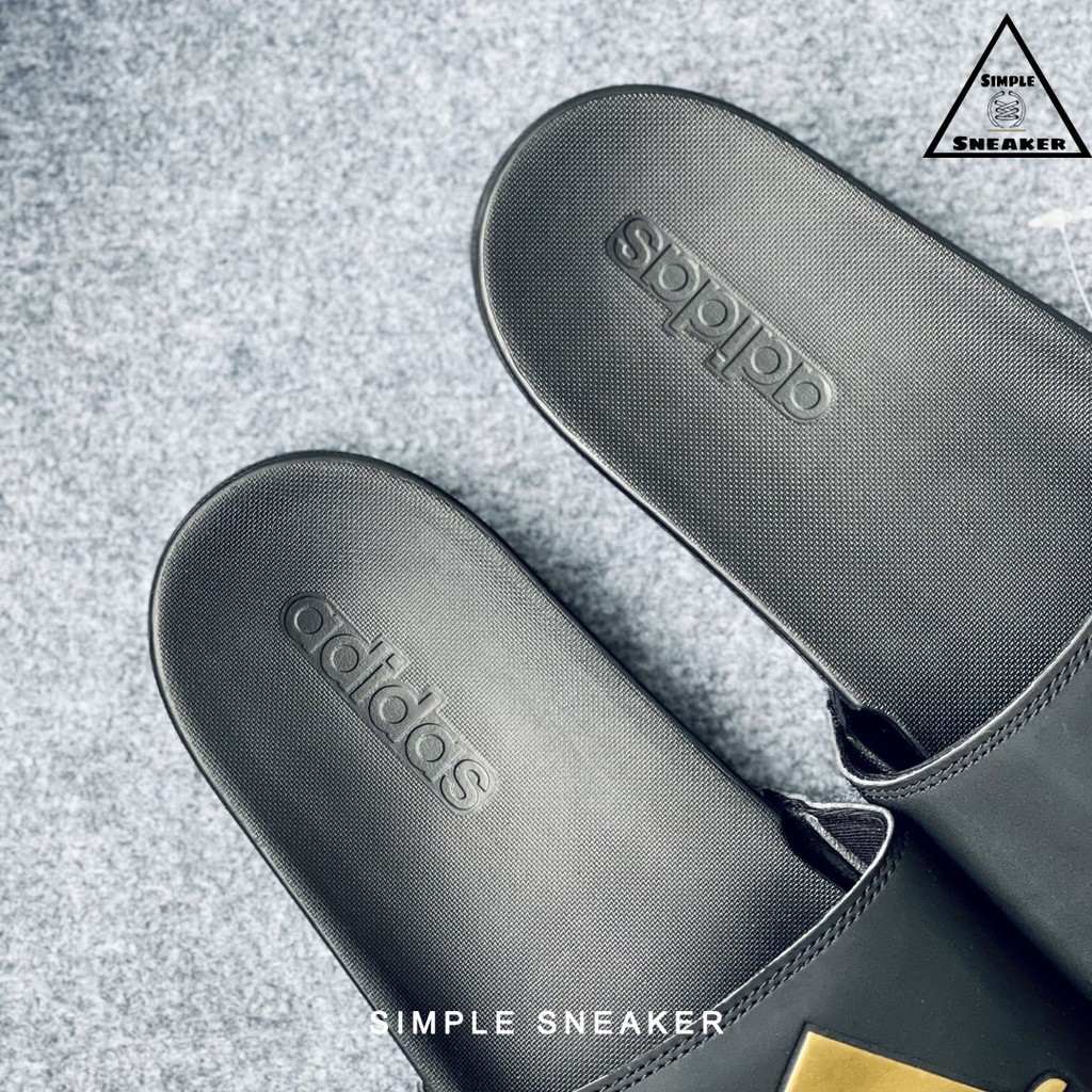 Dép Adidas Auth FREESHIPAdidas Adilette Comfort Slides Black Gold - Dép Nam Quai Ngang Chính Hãng - Simple Sneaker