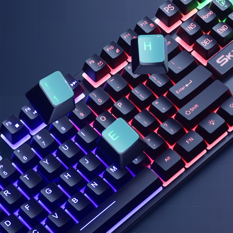 Bộ Bàn Phím Giả Cơ SKY3 Có LED Chơi Game, Văn Phòng Chuyên Nghiệp
