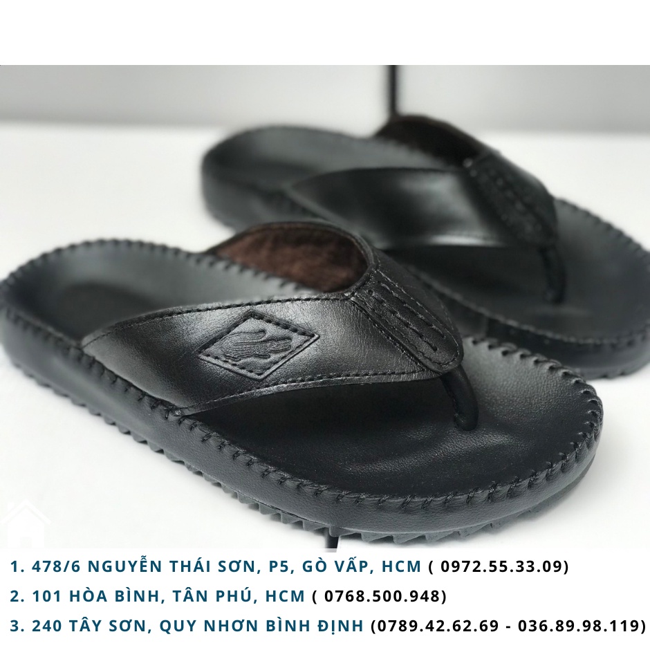 Dép nam xỏ ngón - dép kẹp thời trang tiện lợi hàng da bò thật chuẩn đẹp mã 108N đế khâu dù sẵn bền bỉ