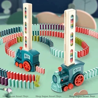 Domino xe thả domino thông minh xếp thành hàng tự động có đèn
