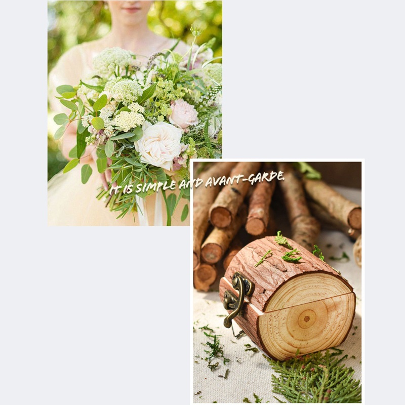 Flgo Hộp Đựng Nhẫn Cưới Phong Cách Vintage Sang Trọng