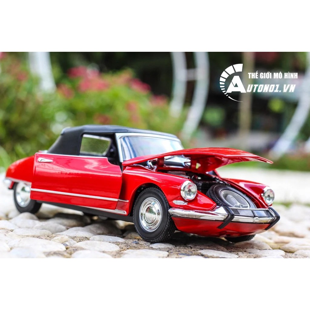 MÔ HÌNH XE CITROEN DS 19CABRIOLET RED 1:24 WELLY 7024