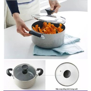 Nồi beet marble lock&lock bằng nhôm 2 tay cầm 22cm