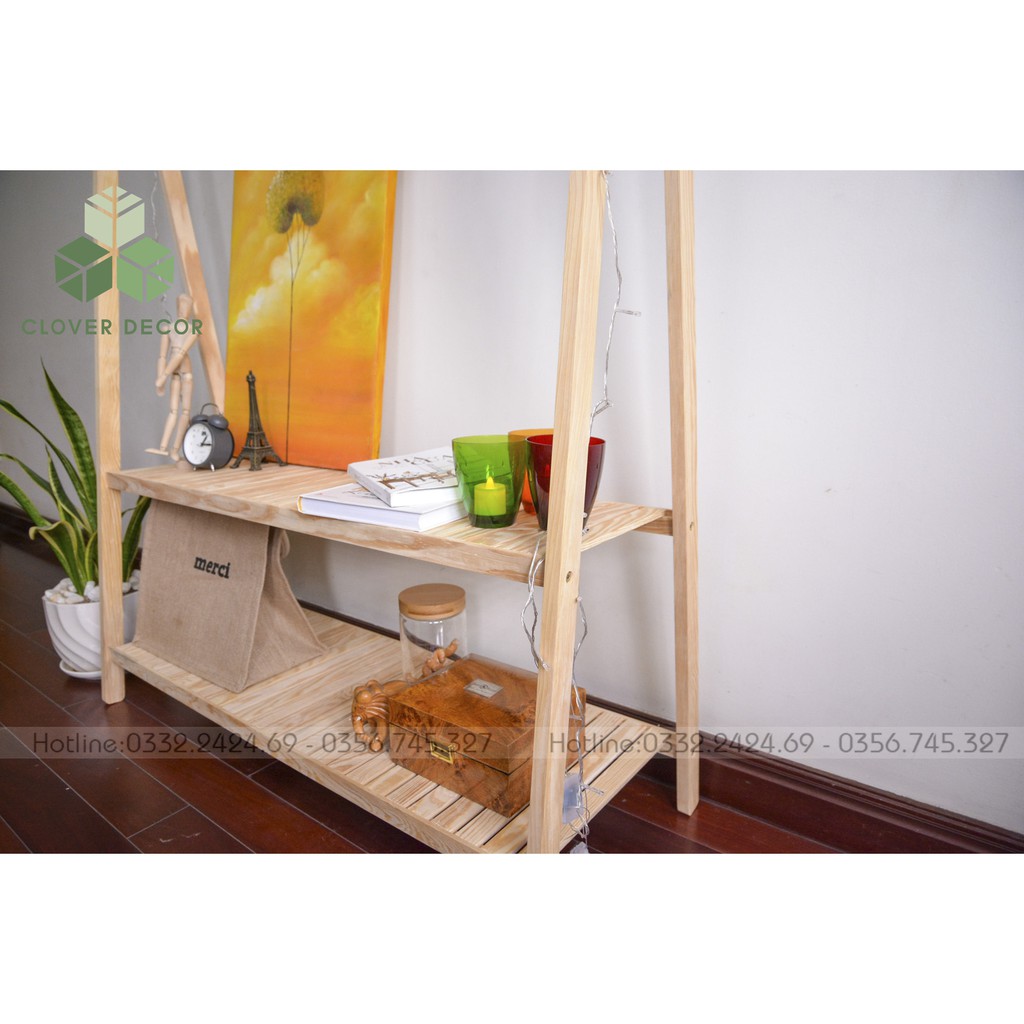 Kệ Treo Quần Áo Chữ A 2 Tầng Gỗ Thông – Kệ Đa Năng – Clover Decor - Phong cách Hàn Quốc | BigBuy360 - bigbuy360.vn