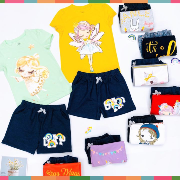 Áo thun tay ngắn size đại cho bé gái 15-40 kg