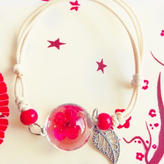 Vòng hoa khô ép thuỷ tinh