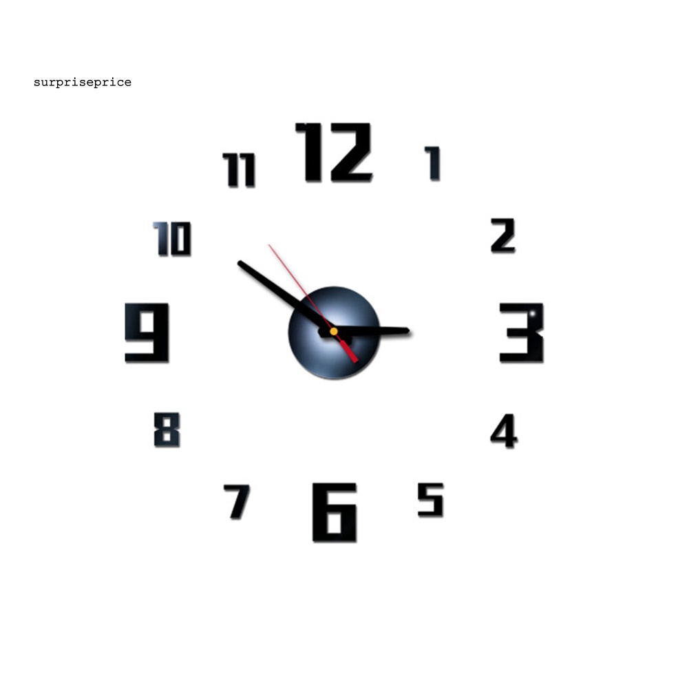 Đồng Hồ Dán Tường Hiệu Ứng Gương 3D DIY Trang Trí Nhà Ở