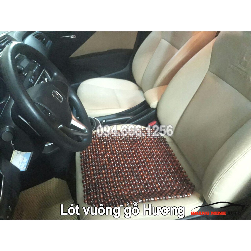 Lót ghế hạt gỗ ô tô, ghế văn phòng, gỗ hương, gỗ pơ mu, gỗ trác, gỗ nhãn, gỗ thông, có nẹp chống trượt