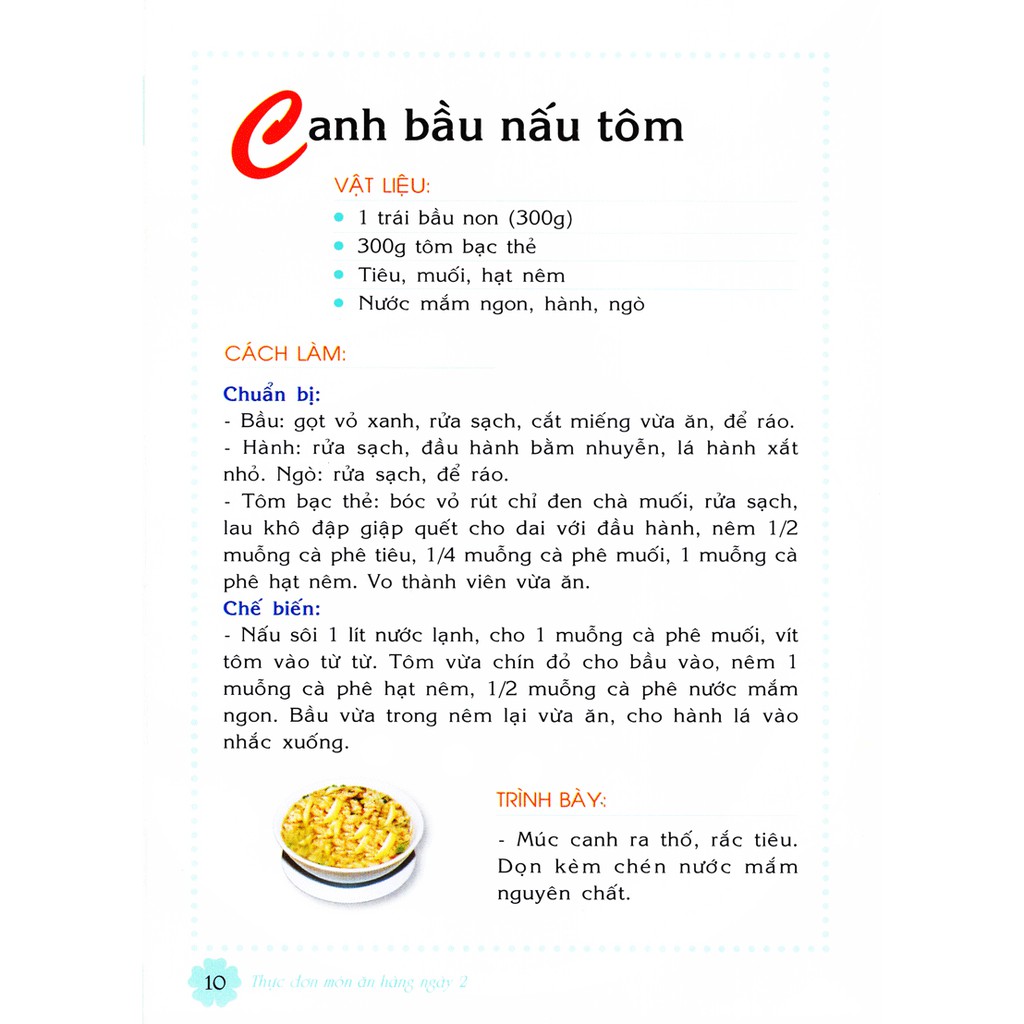 Sách Thực đơn món ăn hàng ngày Triệu Thị Chơi (tập 2)