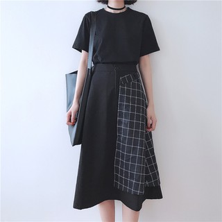 (Sẵn) Chân váy kẻ caro dáng A cạp cao classic