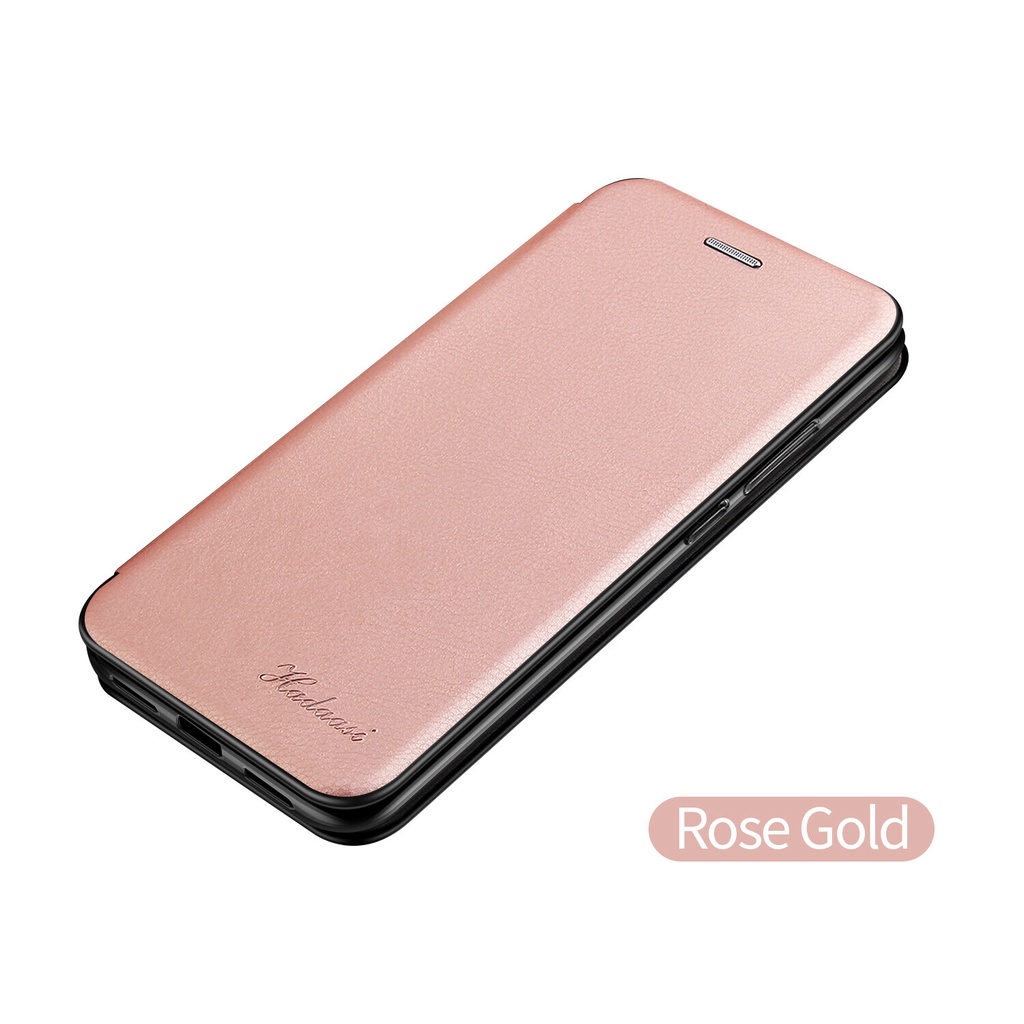Ốp lưng da TPU từ tính cho Samsung Galaxy Realme C17 C15 C12 C11 C20 7i 7 6 6i 5 5S 5i Pro
