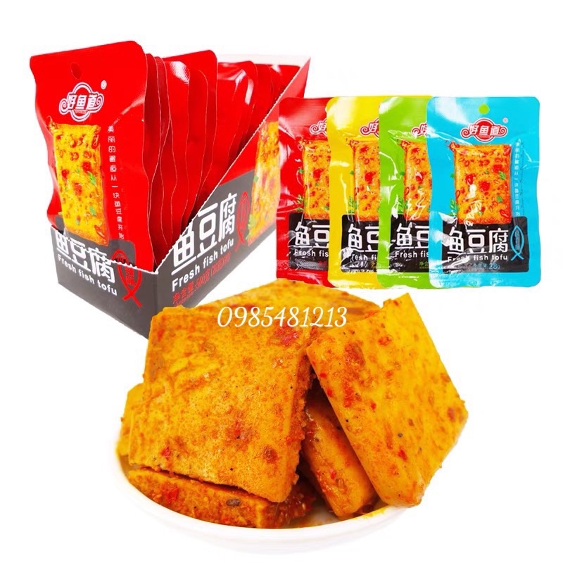 1 HỘP 20 GÓI ĐẬU HŨ CHẢ CÁ TẨM VỊ ĂN LIỀN (gói 25gr)