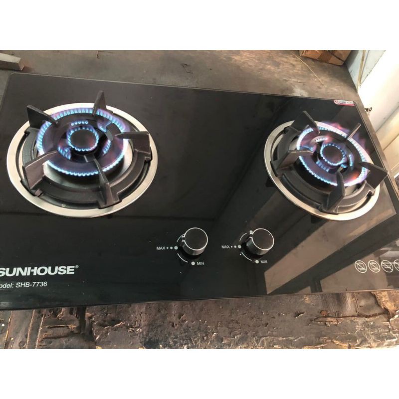 Bếp gas âm Sunhouse SHB7736-Chính Hãng trưng bày 99%+Tặng Dây gas,đánh lửa IC nhạy bén, giúp bật lửa nhanh