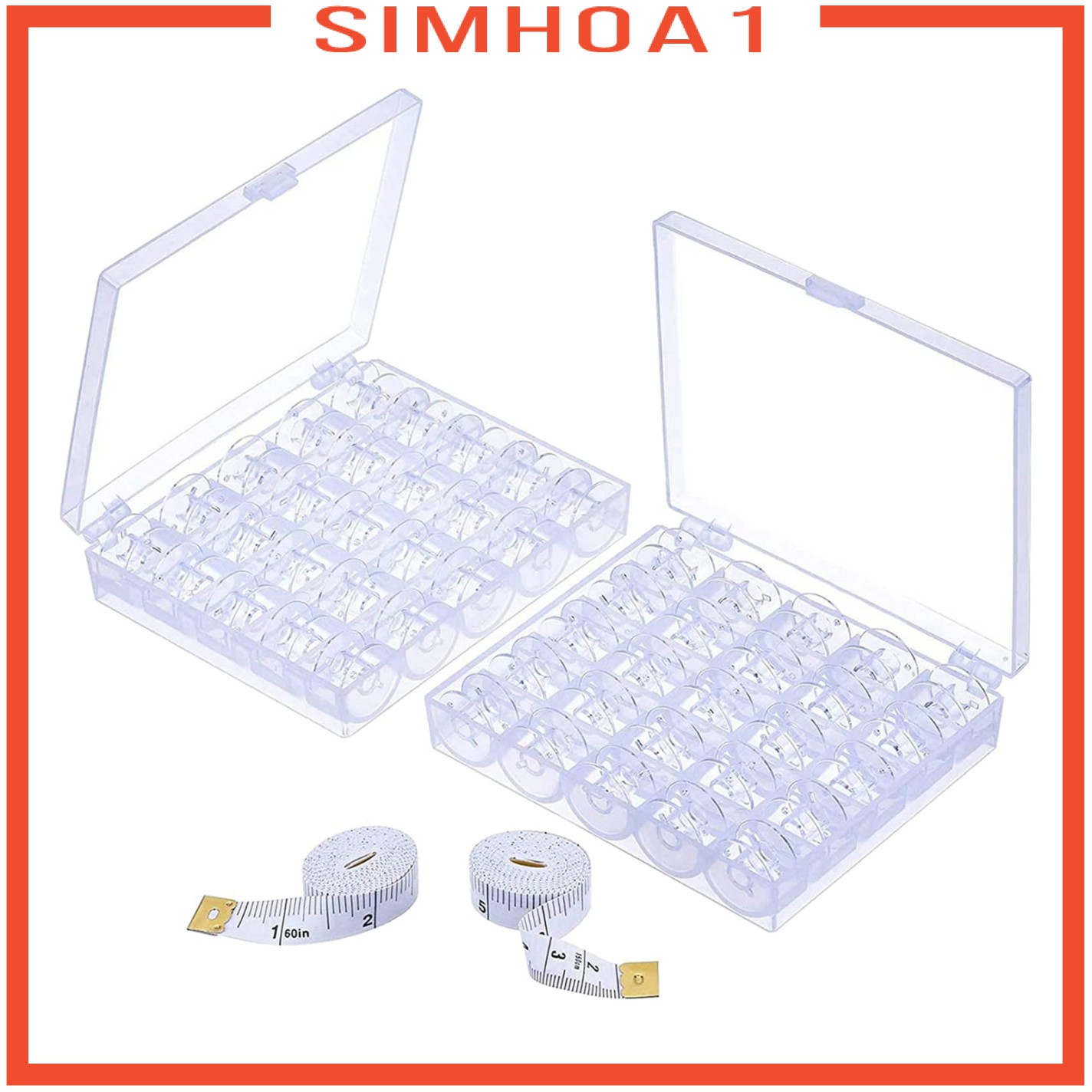 Set 50 Suốt Chỉ Trong Suốt Kèm Hộp Đựng