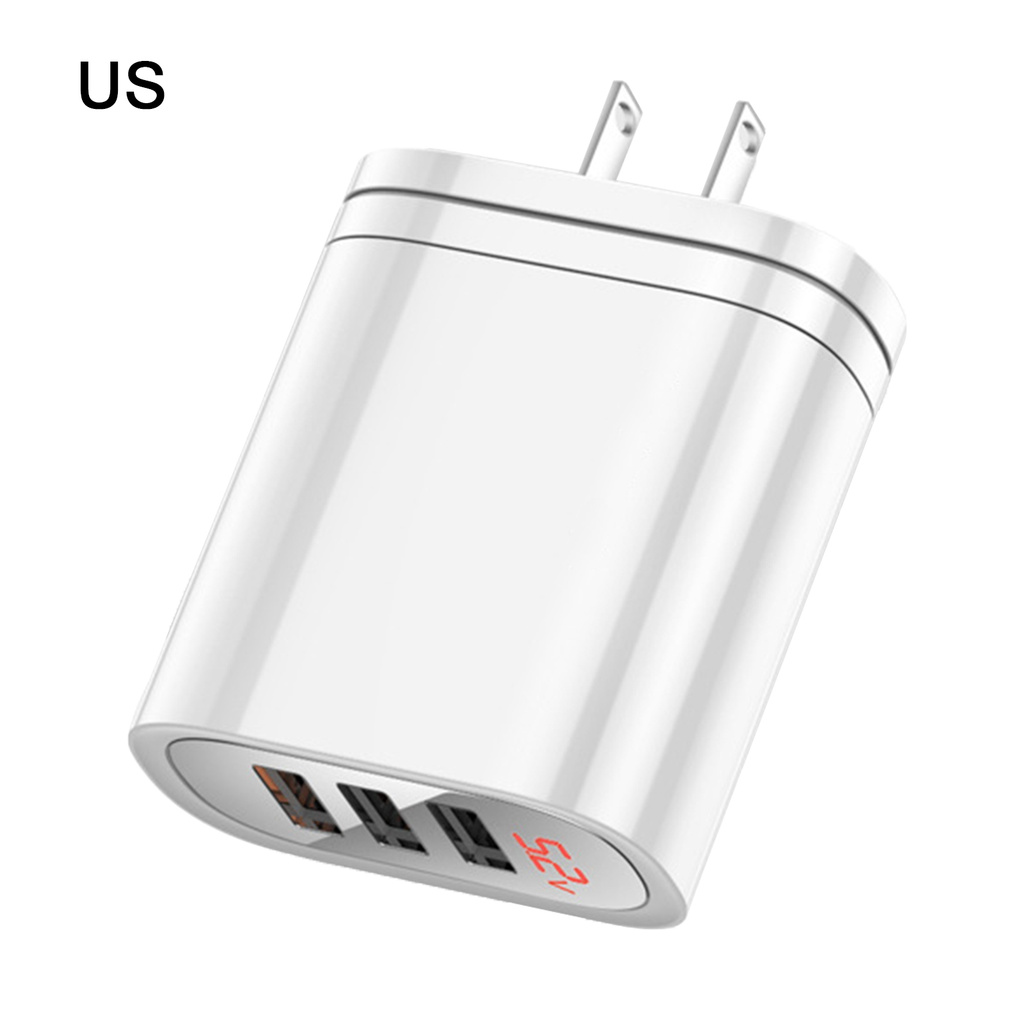 Cốc Sạc Nhanh 3 Cổng Usb 3.0 30w Tiện Dụng Cho Ios / Android