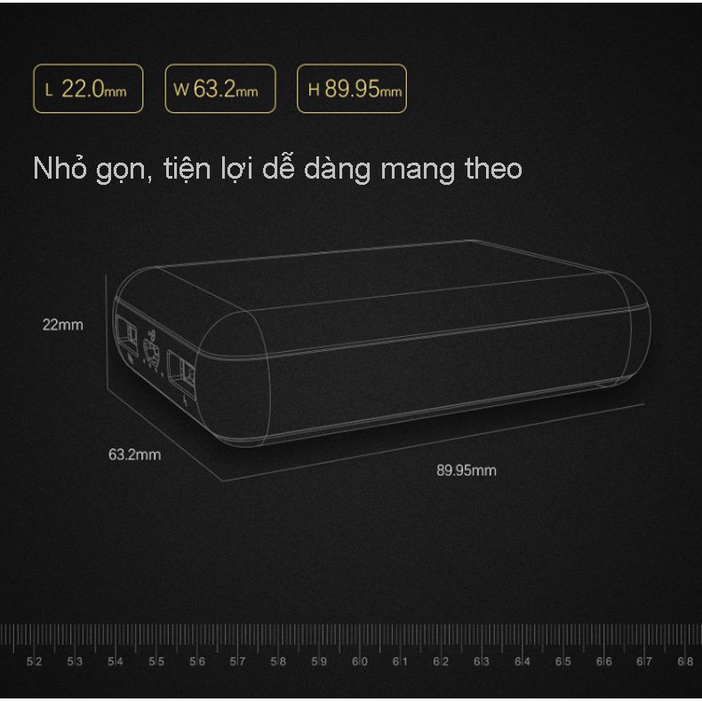 Sạc dự phòng tự ngắt Golf G42 10,000mAh/3,7v Li-Polymer