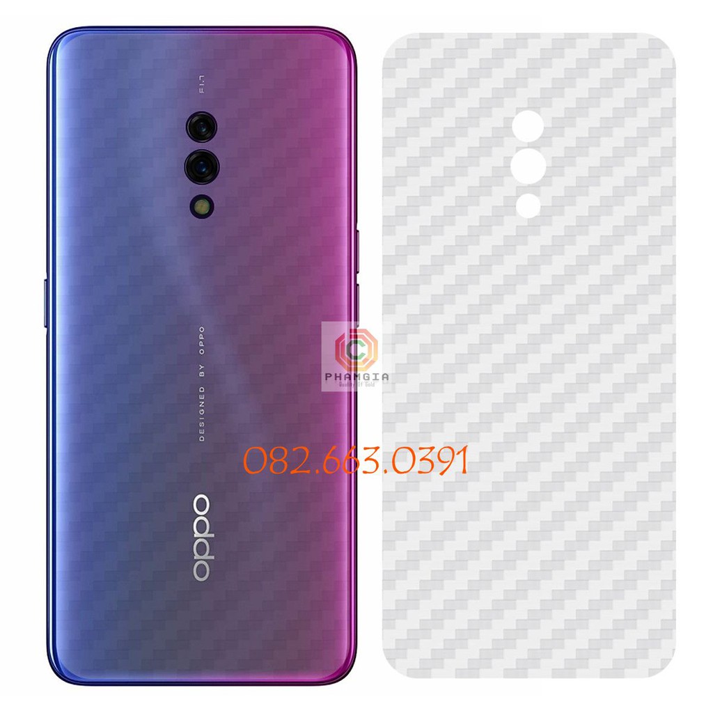 Miếng dán mặt lưng skin carbon Oppo K3/ Realme X