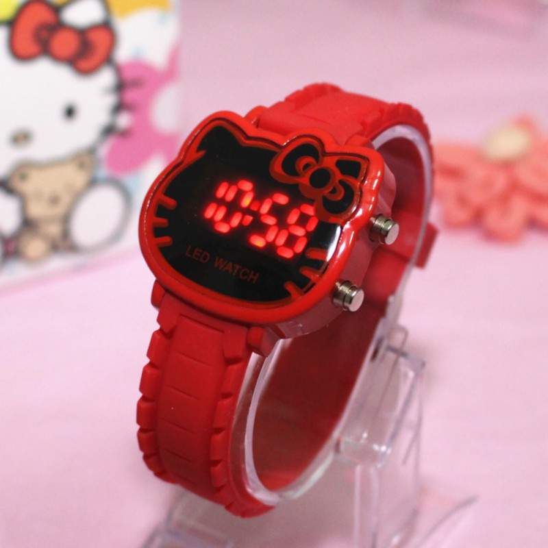 Đồng Hồ Điện Tử Hình Hello Kitty Cho Bé