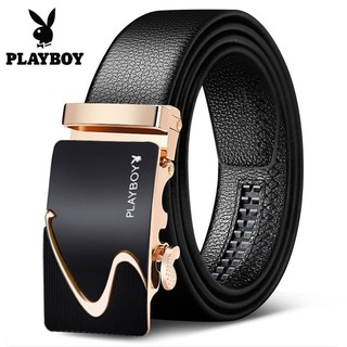 [Dây Lưng] Thắt Lưng Da Nam Hàng Hiệu PLAYBOY Cao Cấp Khóa Cài. Dây Nịt Nam Da Bò 100% Mạ Vàng Nam Tính Chính Hãng GC02