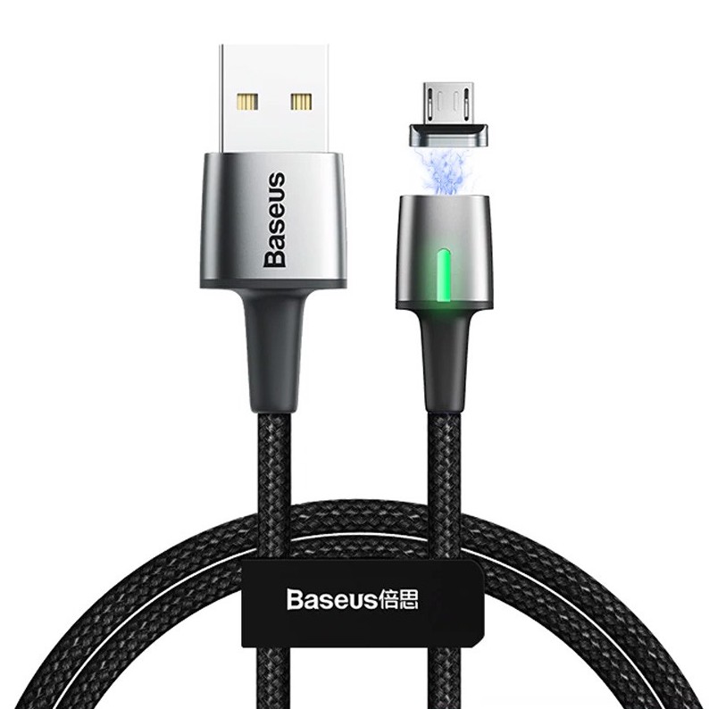 Dây cáp sạc nhanh nam châm từ tính cổng Micro USB dài 100CM hiệu Baseus Zinc Magnetic Cable Series 2 - Hàng chính hãng