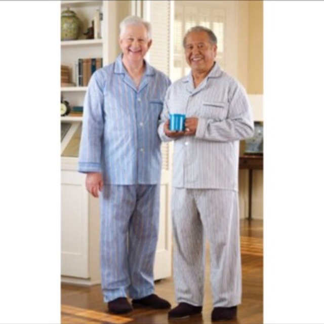 Bộ pijama, bộ ngủ ông già, nam trung niên kẻ (cộc tay và dài tay) hàng Loại 1
