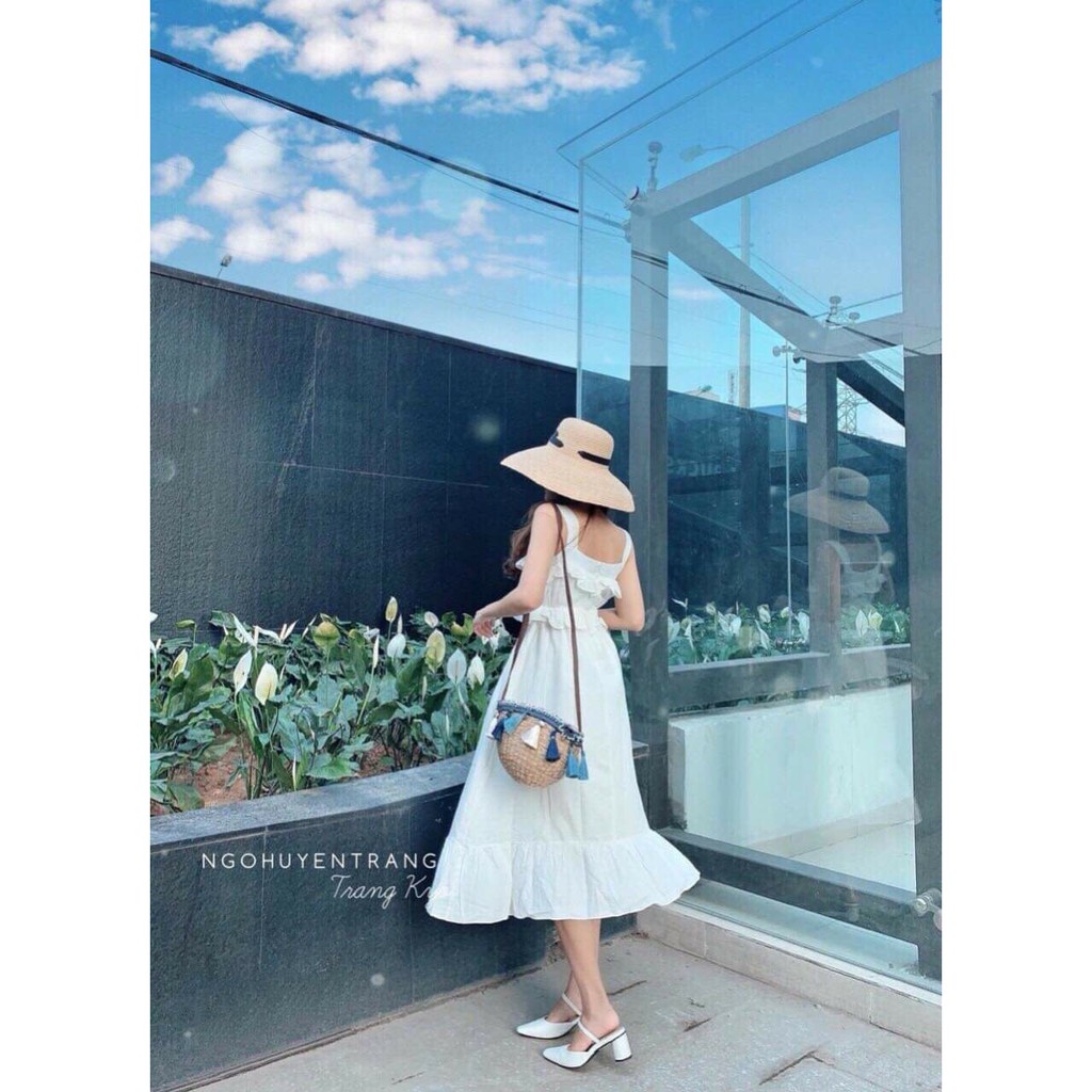 VÁY 2 DÂY TẦNG BÈO ULZZANG